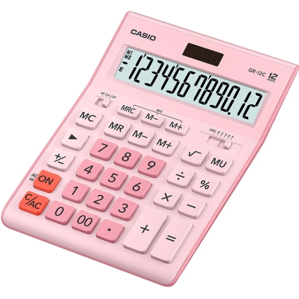 Casio GR-12C Calculadora de Sobremesa de 12 Digitos - Pantalla Extragrande - Simbolos de Comando de Funcion - Alimentacion Solar