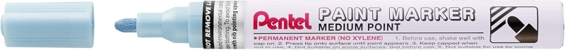 Pentel Paint Marker Marcador de Pintura - Punta Media 4.5mm - Permanente en todas las Superficies - Resistente a Luz y Agua - Cu