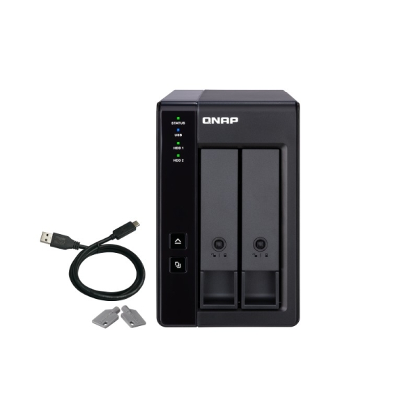 QNAP TR-002 Caja de Expansion RAID USB 3.0 - 2 Bahias 2.5", 3.5" - Ventilador 70mm