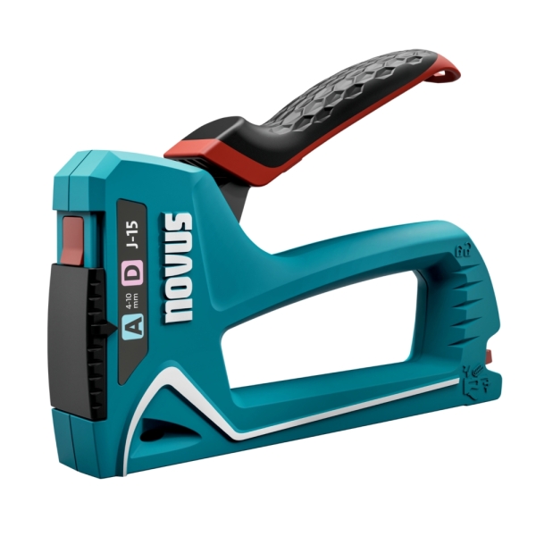 Novus J15 Clavadora/Grapadora - Para Grapas de 4 a 10mm - Cambio de grapa Mediante Mecanismo de Desplazamiento - Bloqueo del Man
