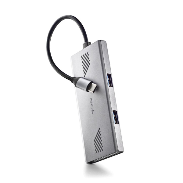 NGS Wonder Duo-C 4 en 1 Hub USB-C - 2x USB 3.0, 2x USB-C - Velocidad de Transmisión hasta 5 Gbps