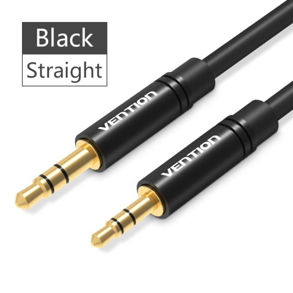 Vention Cable Estereo Jack 3.5 Macho a Jack 2.5 Macho - 0.5m - Color Negro