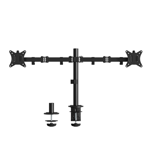 Ewent Soporte de Monitor de Escritorio - 2 Monitores de 13-32"-VESA Maximo 100x100 - Pantalla plana hasta 9 kg- Pantalla Curva h
