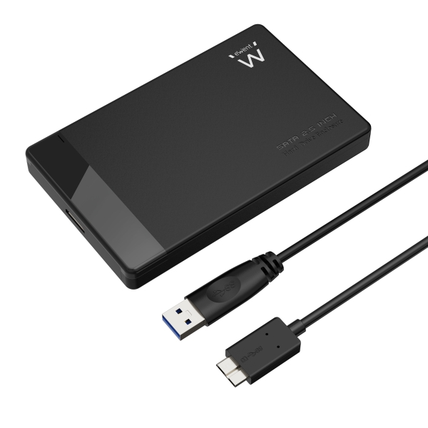 Ewent Caja Externa USB 3.2 - Instalacion sin Herramientas - Plug and Play - SATA 2.5"- Color Negro