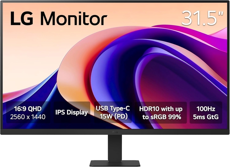 LG 32U631A-B Monitor PC 80 cm (31.5") 2560 x 1440 Pixel Quad HD Nero