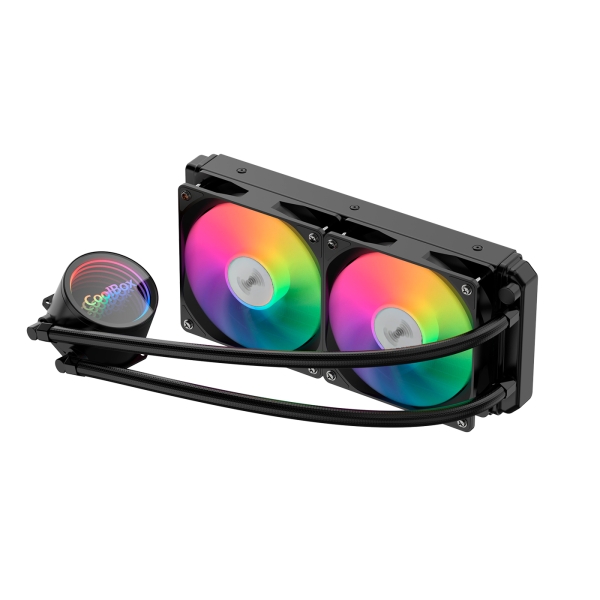 CoolBox Infinite Liquid 240 ARGB Processore Kit di raffreddamento a liquido 12 cm Nero 1 pz
