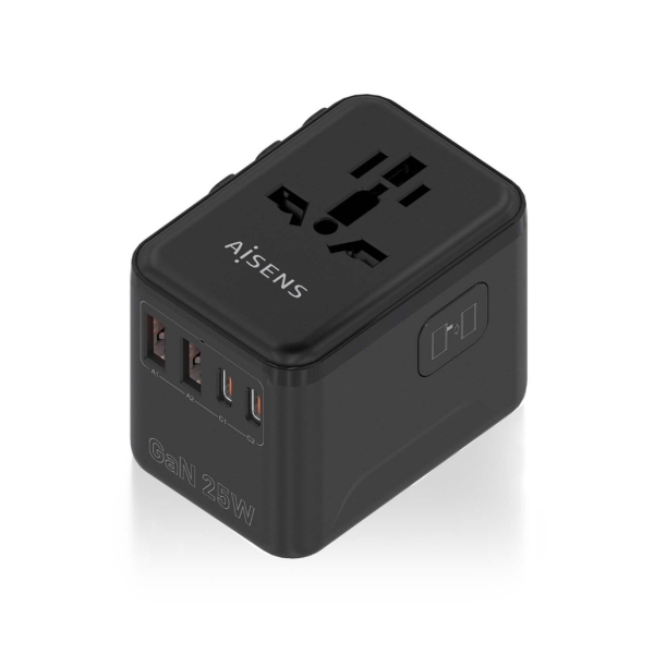 AISENS ASPS-2A2C08-BK Caricabatterie per dispositivi mobili Universale Nero AC Ricarica rapida Interno