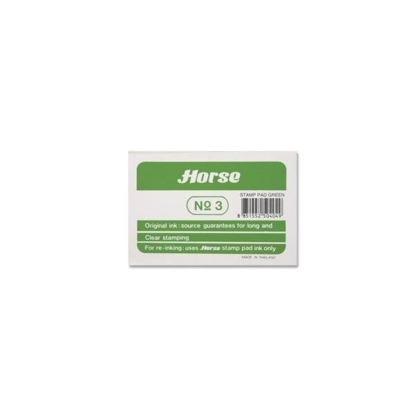 Horse Tampon Metalico Nº3 - Facil de Recargar - Resistente y Duradero - Color Verde