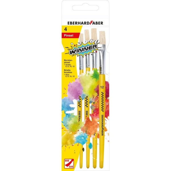 Pennello in setola Eberh.Faber 4 pezzi
