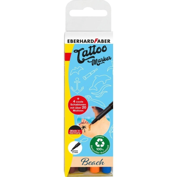 Penne per tatuaggio EBERHARD FABER 1.0 - 5.0 mm multicolore