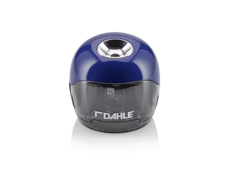 Dahle 250 Afilalapices Electrico - Para Lapices de Ø 8mm - Gran Deposito Transparente - Alimentacion con Pilas AA - ColorAzul