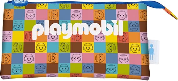 Dohe Playmobil Unite As One Portatodo Triple - Cierre Doble con Cremallera y Tirador de Goma