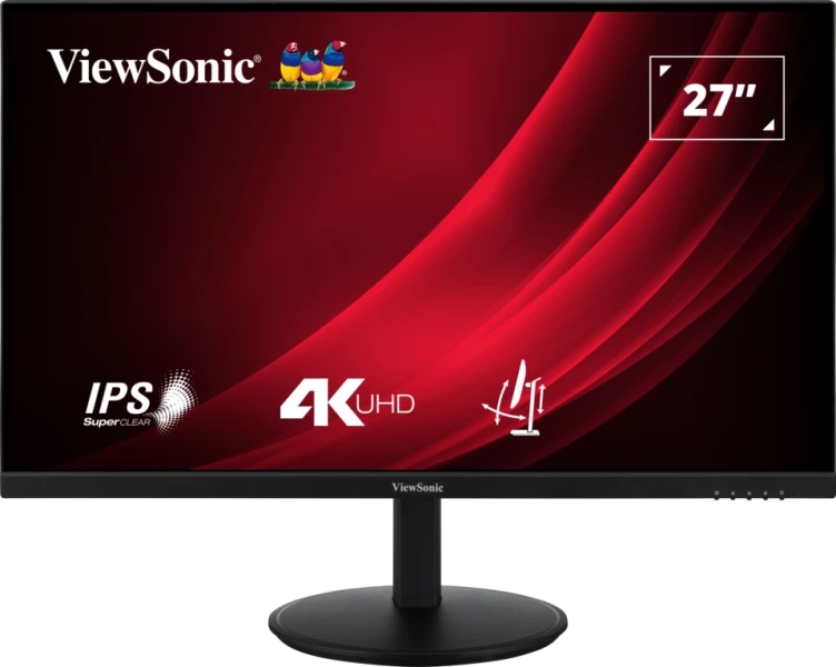 ViewSonic VG2708-4K Monitor LED 27" IPS UHD 4K HDR - Respuesta 4ms - 16:9 - Ajustable de Inclinacion - HDMI, DisplayPort, Audio