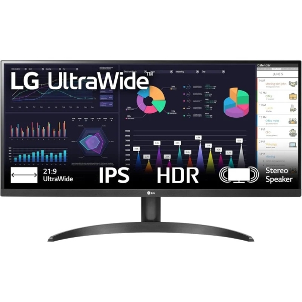 LG Ultrawide Monitor 29" LED UWFHD 100Hz HDR FreeSync - 21:9 - Respuesta 5ms - Altavoces 14W - HDMI, DisplayPort, USB-C - VESA 1