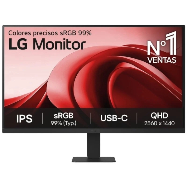 LG 27" QHD Monitor Monitor PC 68,6 cm (27") 2560 x 1440 Pixel Quad HD Nero