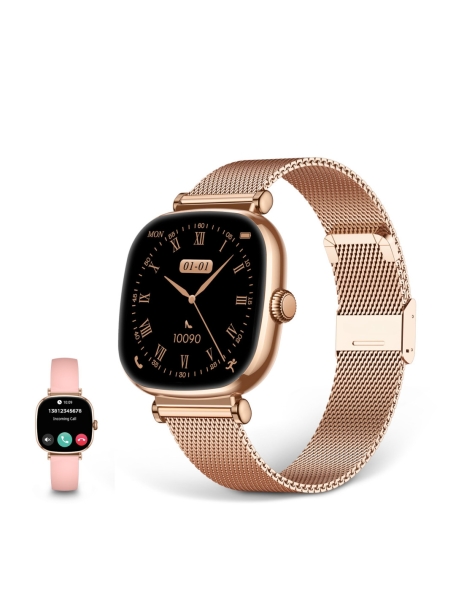 Ksix Iria Reloj Smartwatch Pantalla 1.7" AMOLED - Autonomia hasta 4 dias - Resistencia al Agua IP68 - Color Rosa