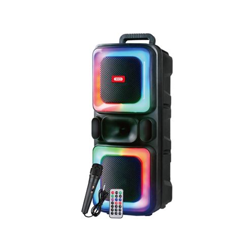 XO F55 Altavoz Karaoke - Bluetooth 5.0 - 20W - Funcion TWS - Iluminacion RGB - Microfono con Cable Incluido - Bluetooth, FM, USB