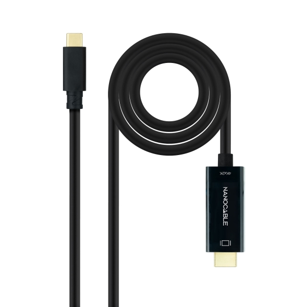 Nanocable 10.15.5135 cavo e adattatore video 5 m USB tipo-C HDMI Nero
