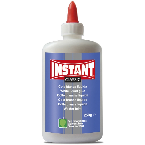 Instant Classic Cola Blanca 250gr - Apto para Uso Infantil y/o Domestico - Sin Disolventes - Color Blanco