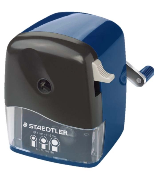 Affilatrice STAEDTLER, blu per penne fino a 12 mm di diametro, portapenne gommato - 1 pezzo (501 180)