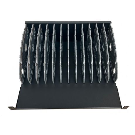 Ewent EW1720 Estante de Carga para Portatiles, Tablets y Smartphones - 12 Ranuras - Compatible con Rack 19"