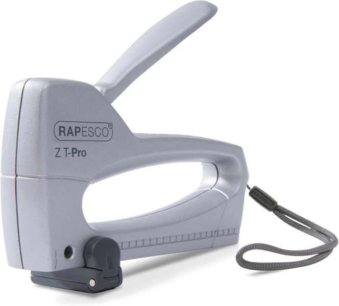 Rapesco Z T-Pro Clavadora/Grapadora - Para Grapas 53/6-8mm - Bloqueo del Mando - Visor del Nivel de Grapas - Color Plata