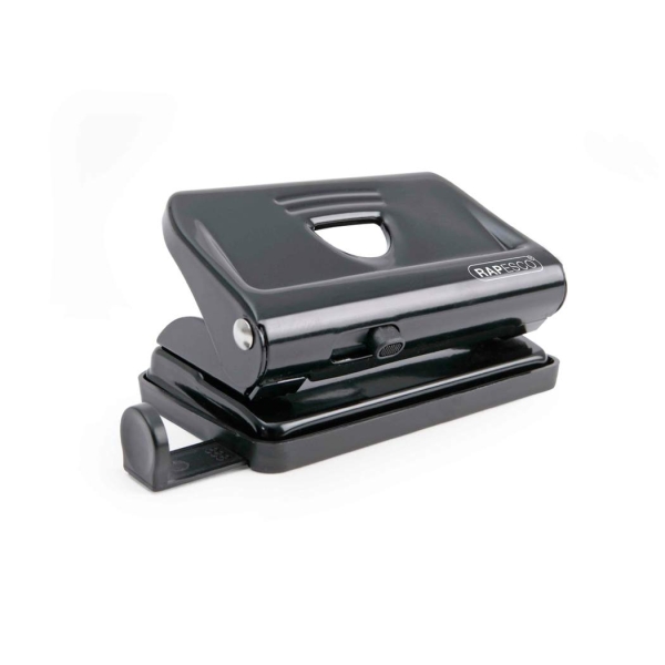 Rapesco PF810MB1 perforatore e accessori (Rapesco 810 2-Hole Metal Punch 12 Sheets - Black - PF810MB1)
