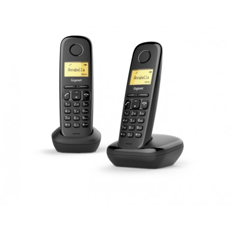 Gigaset A270 Duo Telefono Inalambrico Dect + 1 Supletorio - Identificador de Llamadas - Manos Libres - Control de Volumen - Colo