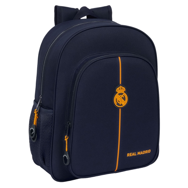 Safta Real Madrid 2ª Equipacion 24/25 Mochila Infantil - Adaptable a Carro - Asa de Mano - 32x38x12cm - Color Azul Marino
