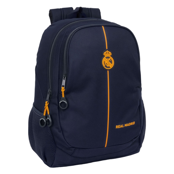 Safta Real Madrid 2ª Equipacion 24/25 Mochila - Adaptable a Carro - Asa de Mano - 32x44x16cm - Color Azul Marino