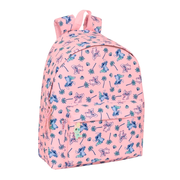 Safta Stitch Beach Mochila - Asa de Mano - 33x42x15cm - Color Rosa
