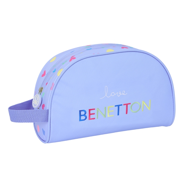 Safta Benetton Neceser - 1 Compartimento - Asa de Mano - 28x18x10cm - Color Lila