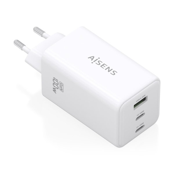 AISENS ASCH-100W3P051-W Caricabatterie per dispositivi mobili Universale Bianco AC Ricarica rapida Interno