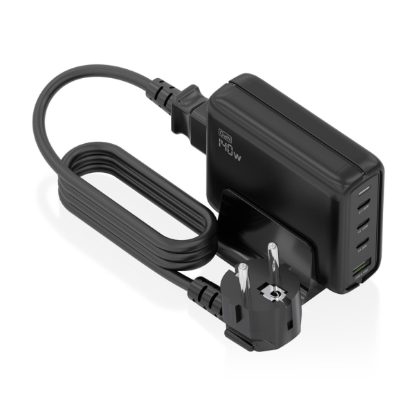 AISENS ASCH-140W4P056-BK Caricabatterie per dispositivi mobili Universale Nero AC Ricarica rapida Interno