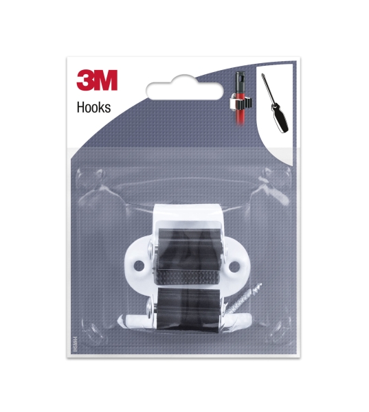 3M Gancho con Tornillos para Escoba - Formato M - Color Blanco