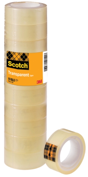 Nastro adesivo Scotch 508 15 mm x 10 m trasparente torre da 10 rotoli 508-1510