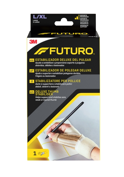 Futuro Deluxe Estabilizador del Pulgar - Talla L/XL (17.8 - 22.9cm) - Transpirable - Color Beige