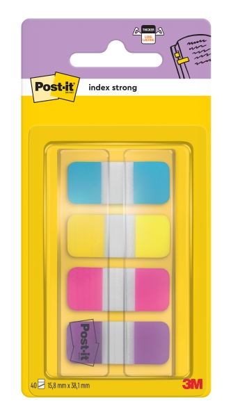 Post-It Index Dispensador con 40 Marcadores Reposicionables - Forma Rectangular - Colores Surtidos
