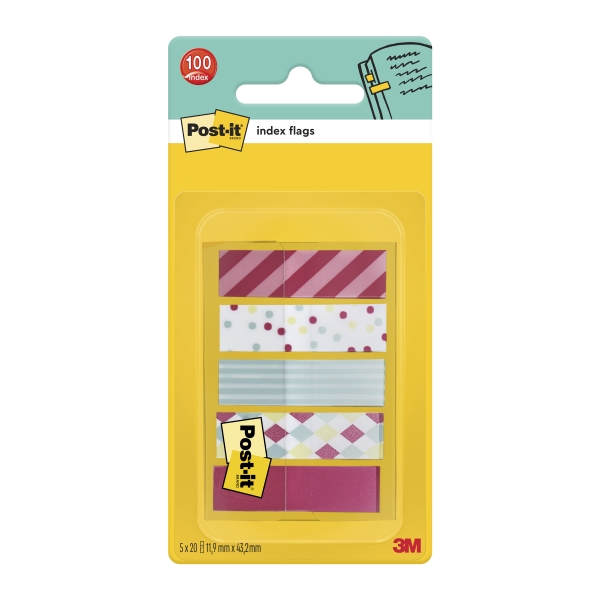 Post-It Index Dispensador con 100 Marcadores de Indice Reposicionables - Forma Rectangular - Colores Surtidos