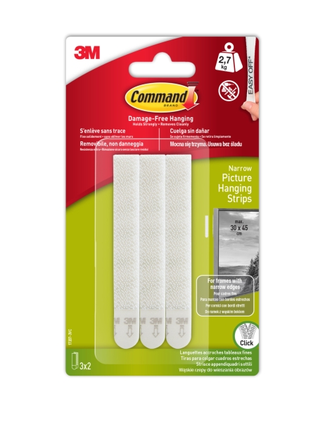 Command Tiras Adhesivas para Colgar Cuadros - Color Blanco