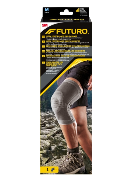 Futuro Rodillera - Talla M - Estabilizadora - Uso de Alto Rendimiento - Transpirable - Elastico - Color Gris