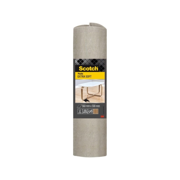 Scotch Almohadilla de Fieltro Adhesiva - Extra Suaves - 300  x 360mm - Color Beige