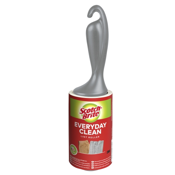 Scotch-Brite Everyday Clean Rodillo Quitapelusas Adhesivo - 30 Hojas - Color Negro