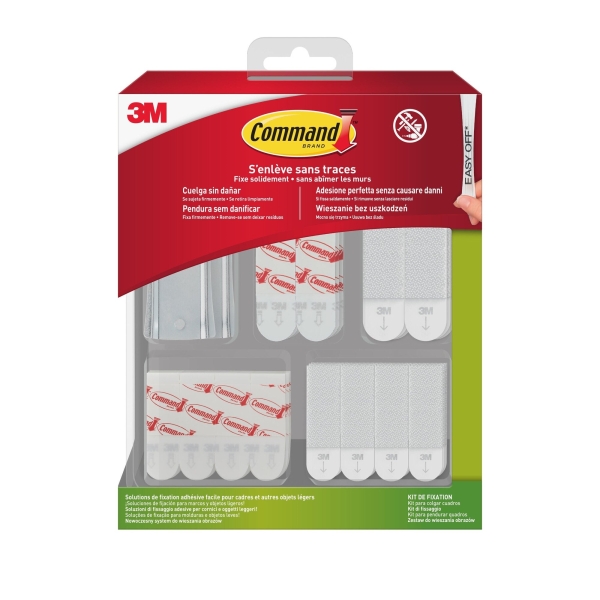 Command Pack Surtido de Fijacion Adhesiva - Formatos Surtidos - hasta 7kg - Color Blanco