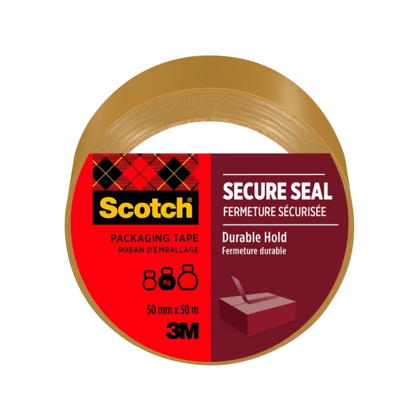Scotch Precinto de Embalaje - 50mm x 50m - Sellado Seguro - Color Marron