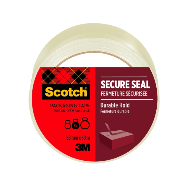 Scotch Precinto de Embalaje - Sellado Seguro - 50mm x 50m - Color Transparente
