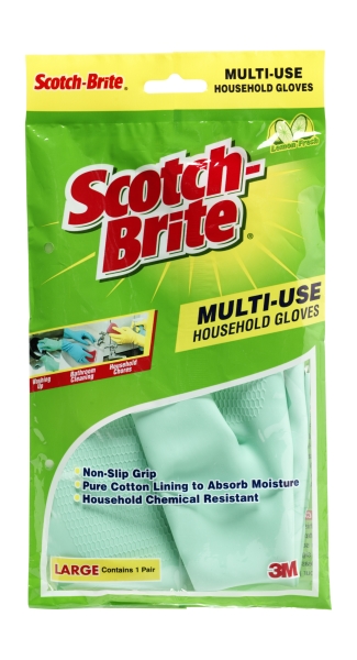 Scotch-Brite Ultra-Sensitive Guantes Multiuso - Talla Grande - Perfumados - Color Turquesa
