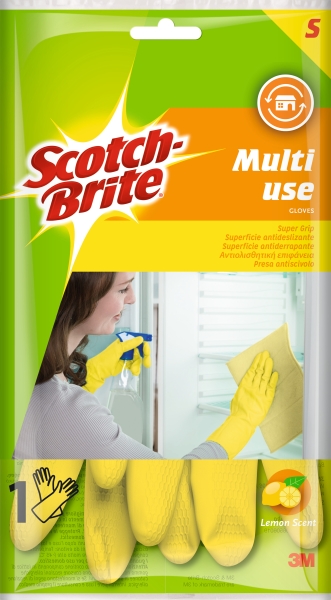 Scotch-Brite Guantes Multiuso - Talla S - 1 Par - Color Amarillo