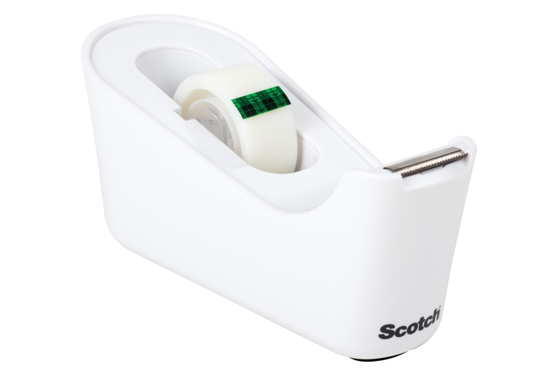 Scotch Dispensador de Cinta Adhesiva - Para Cintas de hasta 19mm x 33m - Incluye Cinta Adhesiva - Color Blanco
