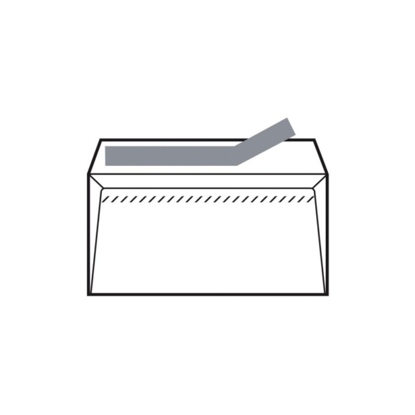 Sam Pack de 500 Sobres de Papel Offset 90grs - Medidas 120x76mm - Autoadhesivo con Tira de Silicona - Color Blanco